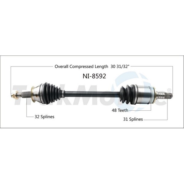 Surtrack Axle Cv Axle Shaft, Ni-8592 NI-8592 - main